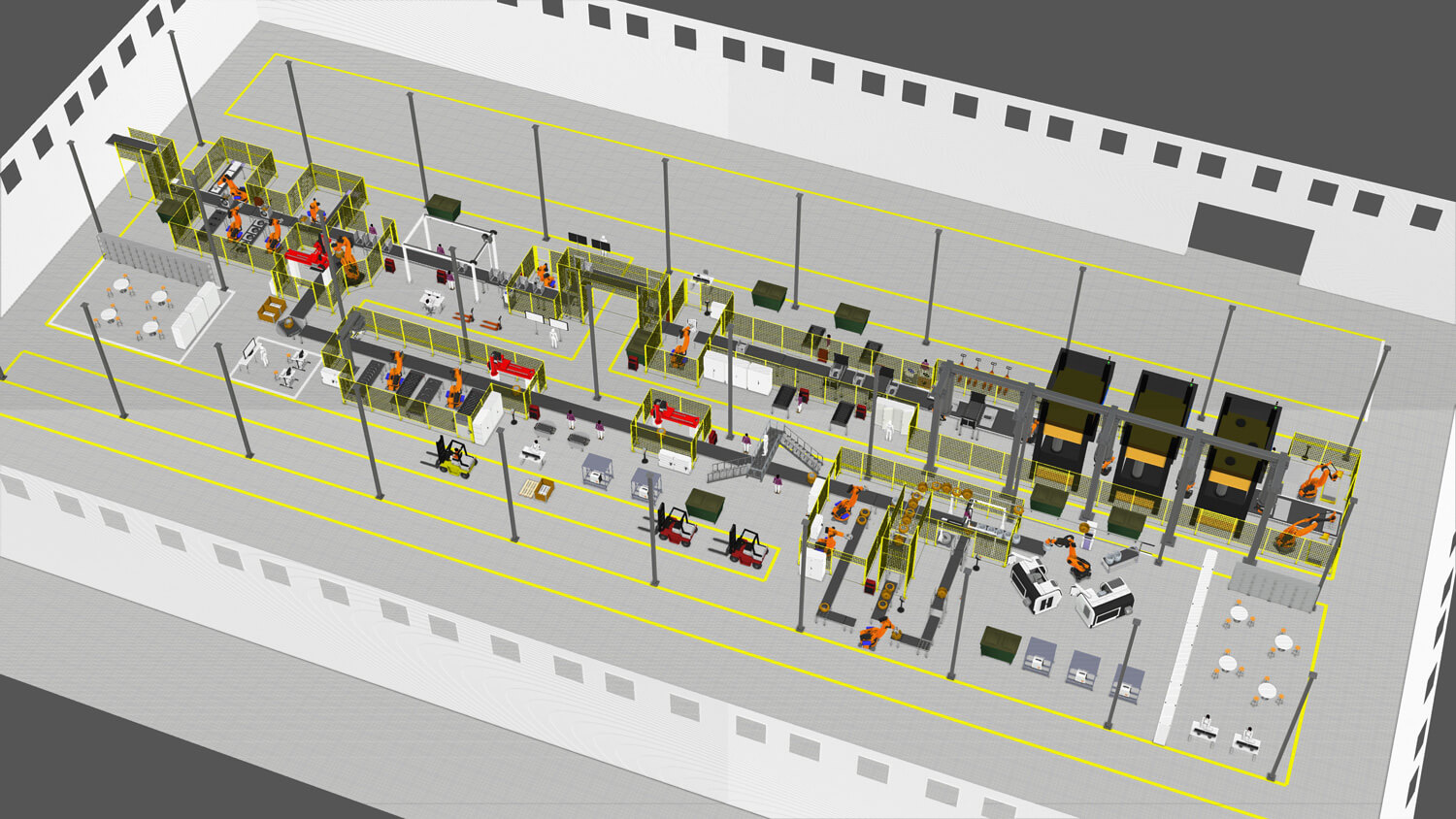 an overview of a production line