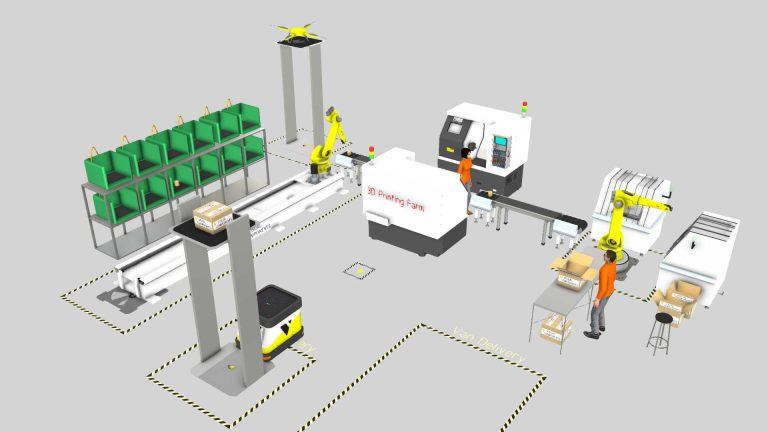 A 3D printing farm