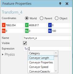 Expression editing assistant properties