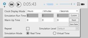 simulation control panel