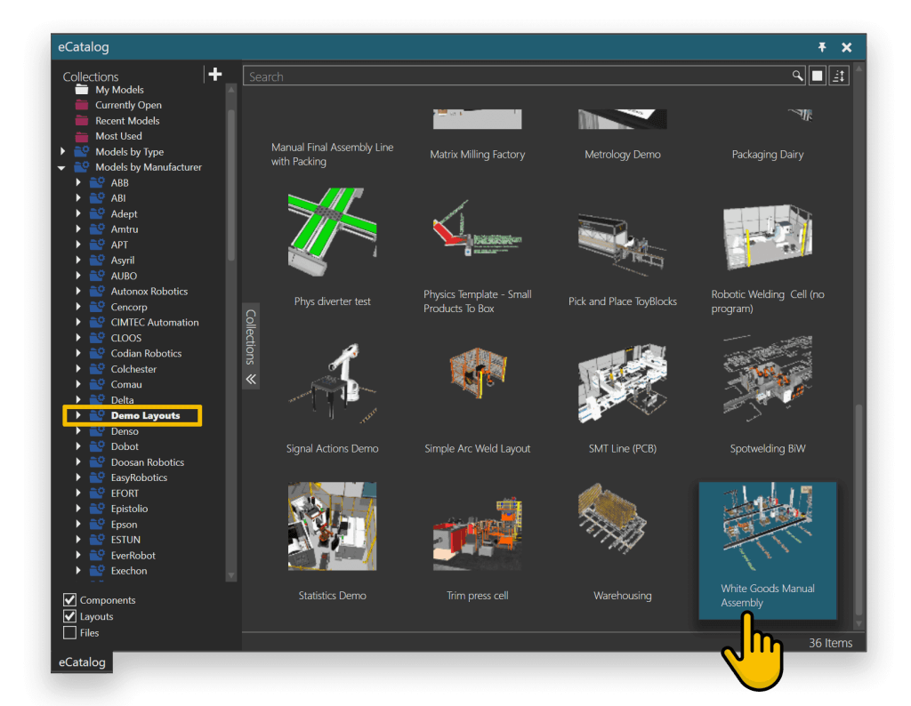 Visual Components eCatalog menu