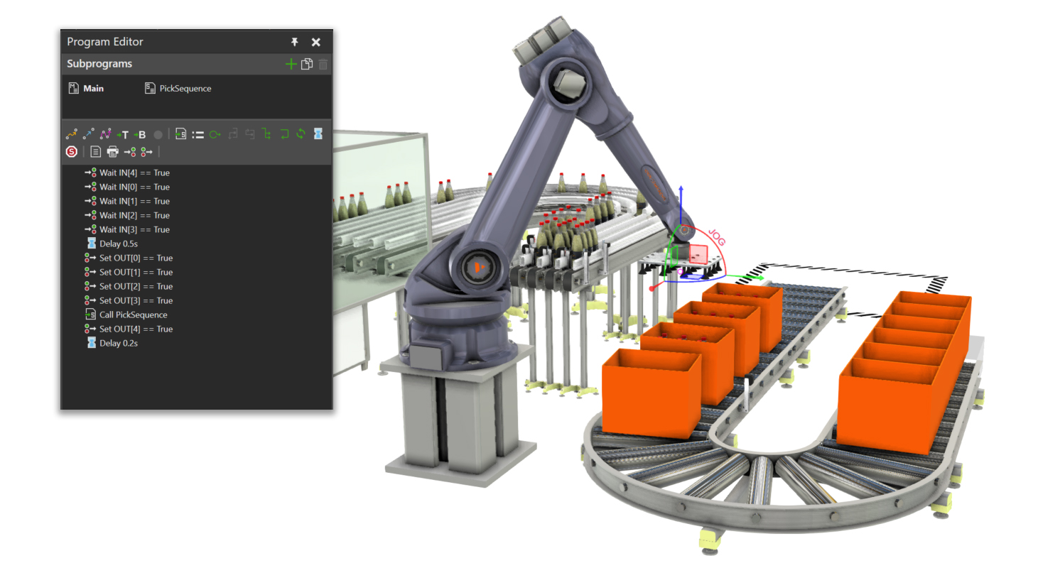 Program editing feature in the Simple Robotics toolkit